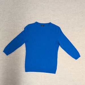 Talbots Women's Blue Cashmere Crewneck Sweater